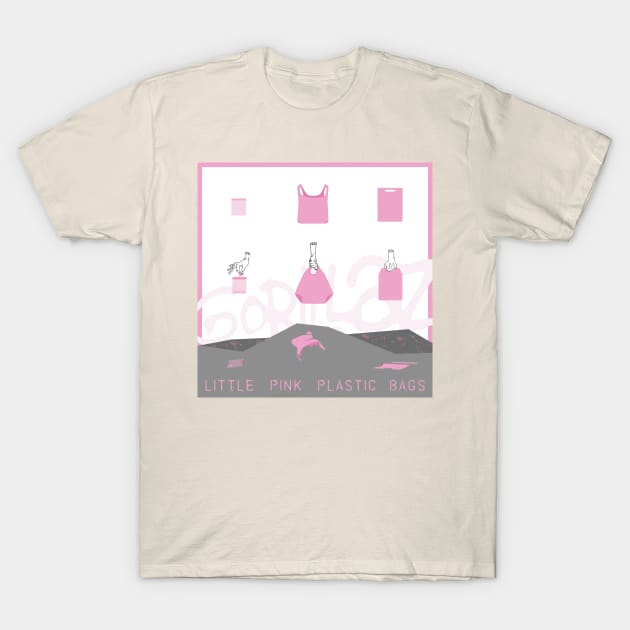 Little Pink Plastic Bags T-Shirt by Theokotos